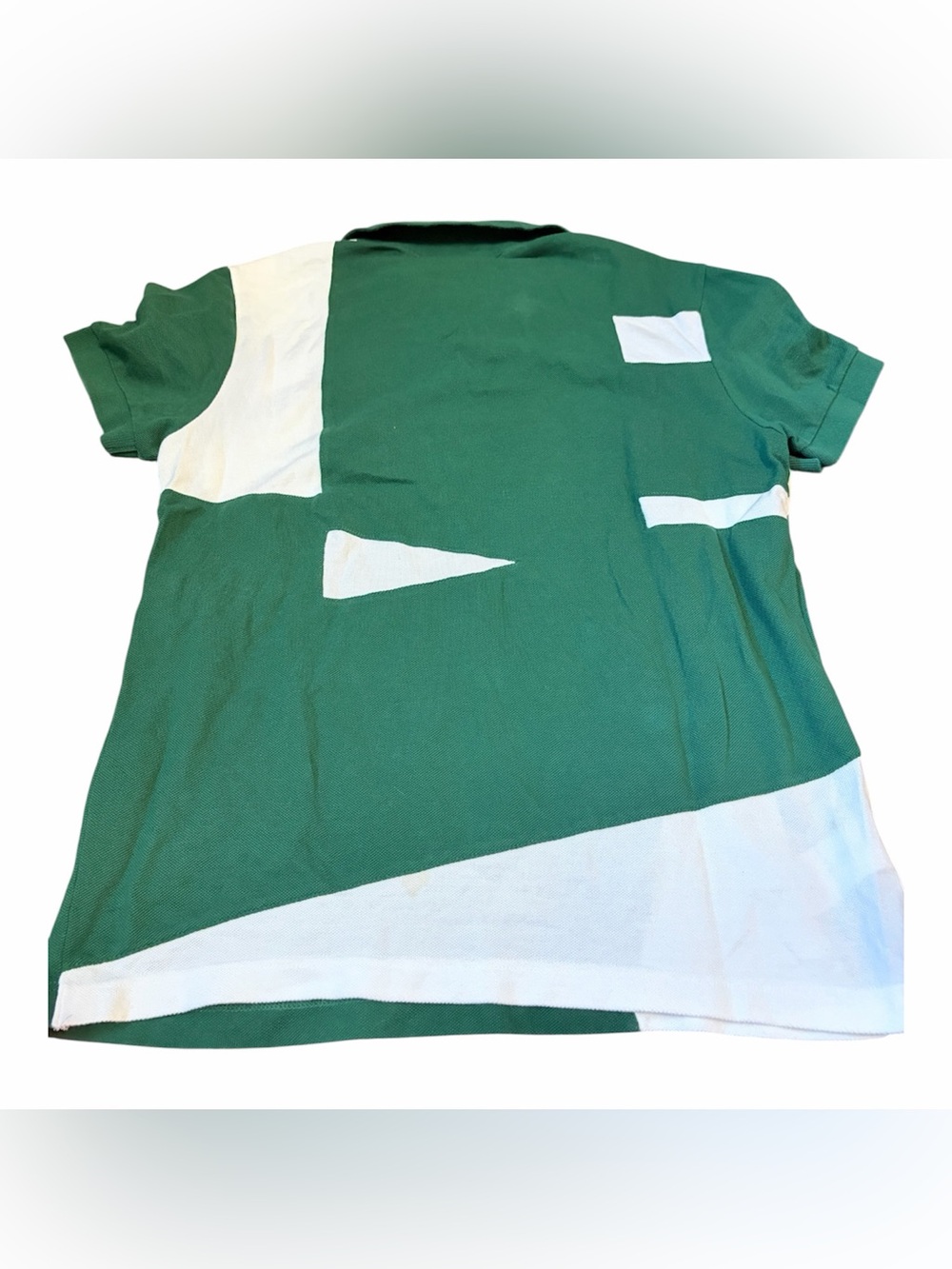 Lacoste Men’s Green White Colorblock Polo Shirt Regular Fit M - Picture 3 of 6